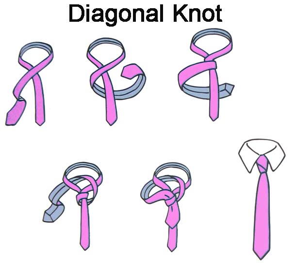 Diagonal knute