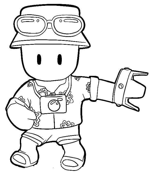 desenhos para colorir Stumble Guys Tourist – Colorindo páginas