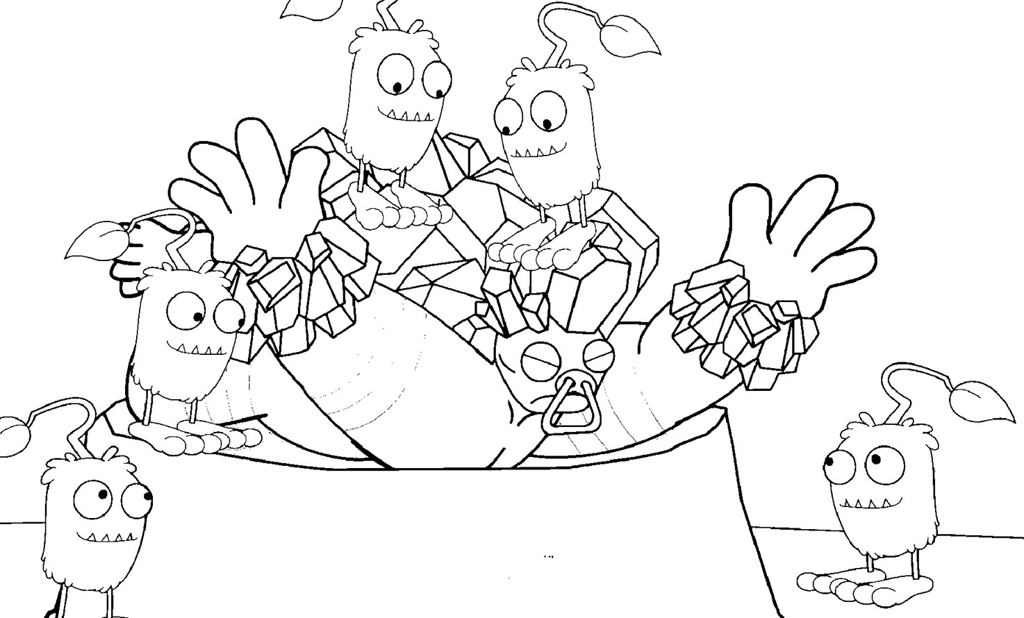 coloring pages – Rainbow Friends – Wubbox – My Singing Monsters